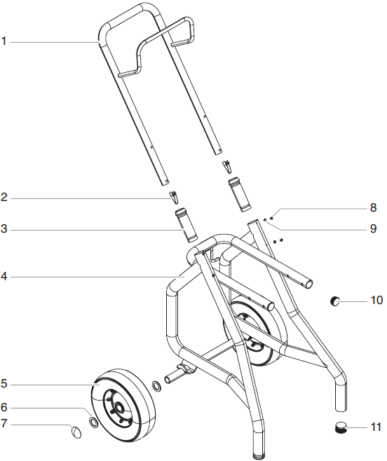 RentSpray 600 Impact High Rider Cart Assembly